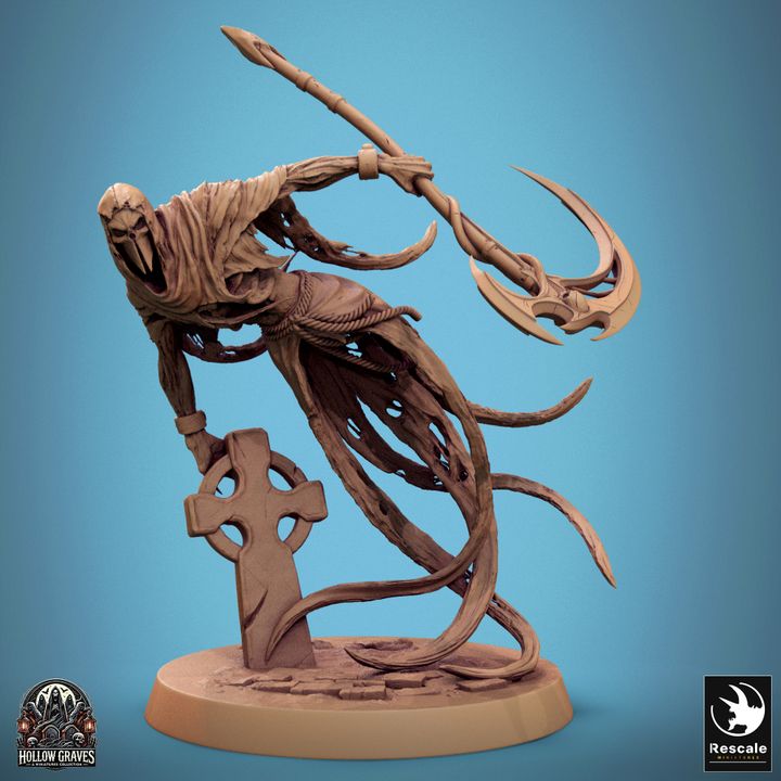 Collection Masked Ghost Spectral Warrior Ghost | Medium | Rescale Miniatures | D&D DnD Pathfinder Miniature