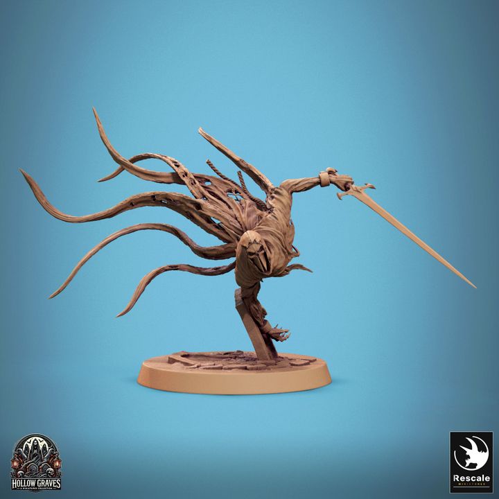 Collection Masked Ghost Spectral Warrior Ghost | Medium | Rescale Miniatures | D&D DnD Pathfinder Miniature