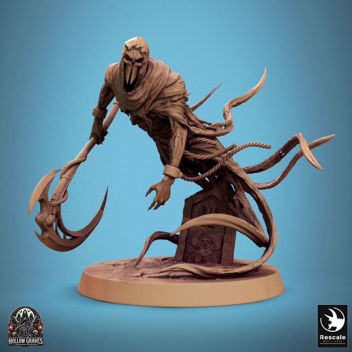 Collection Masked Ghost Spectral Warrior Ghost | Medium | Rescale Miniatures | D&D DnD Pathfinder Miniature