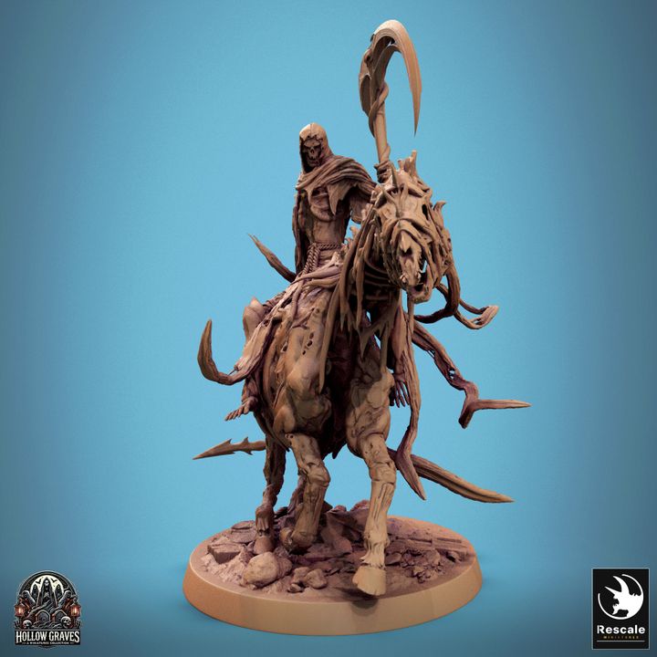 Wraith Cavalier Mounted Undead Specter | Large | Rescale Miniatures | D&D DnD Pathfinder Miniature