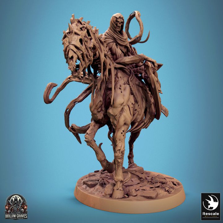 Wraith Rider Undead Spirit Cavalier | Large | Rescale Miniatures | D&D DnD Pathfinder Miniature