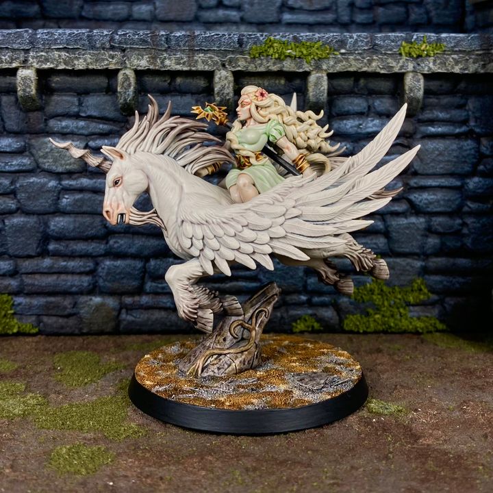 Heroic Celestial Steed Rider Paladin | Large | Artisan Guild | D&D DnD Pathfinder Miniature