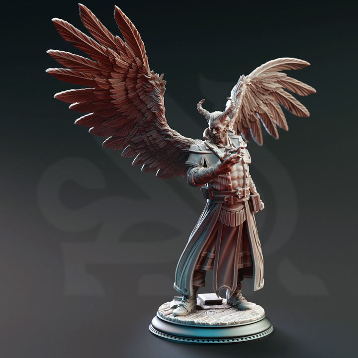 Tiefling Sorcerer Wings Casting | Medium | DM Stash | D&D DnD Pathfinder Miniature