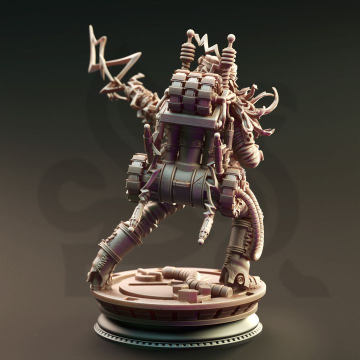 Human Artificer Lightning Mage Casting | Medium | DM Stash | D&D DnD Pathfinder Miniature