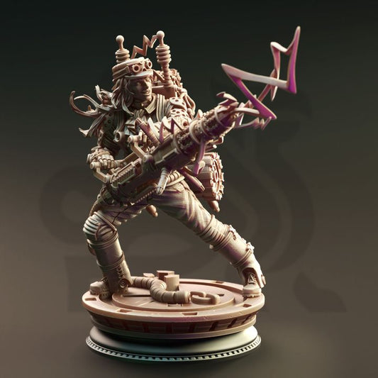 Human Artificer Lightning Mage Casting | Medium | DM Stash | D&D DnD Pathfinder Miniature