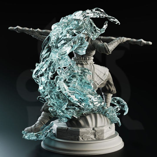 Water Genasi Monk Elementals Miniature | Medium | DM Stash | D&D DnD Pathfinder Miniature
