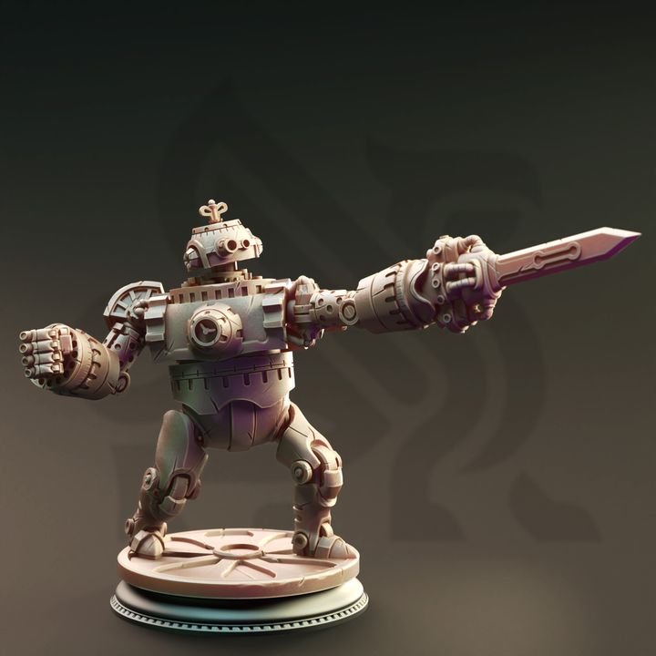 Clockwork Simulacrum Construct Fighter | Medium | DM Stash | D&D DnD Pathfinder Miniature