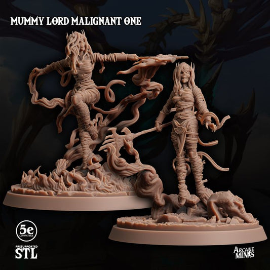 Mummy Lord Undead Sorcerer Miniature | Medium | Sordane Publishing | D&D DnD Pathfinder Miniature