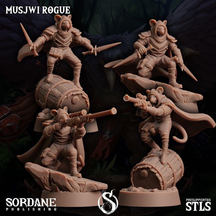 Musjwi Rogue Scout Assassin | Medium | Sordane Publishing | D&D DnD Pathfinder Miniature