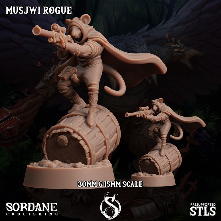 Musjwi Rogue Scout Assassin | Medium | Sordane Publishing | D&D DnD Pathfinder Miniature