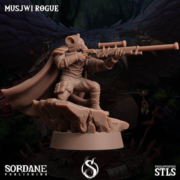 Musjwi Rogue Scout Assassin | Medium | Sordane Publishing | D&D DnD Pathfinder Miniature