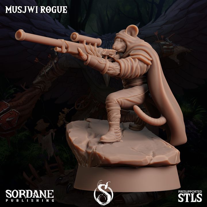 Musjwi Rogue Scout Assassin | Medium | Sordane Publishing | D&D DnD Pathfinder Miniature