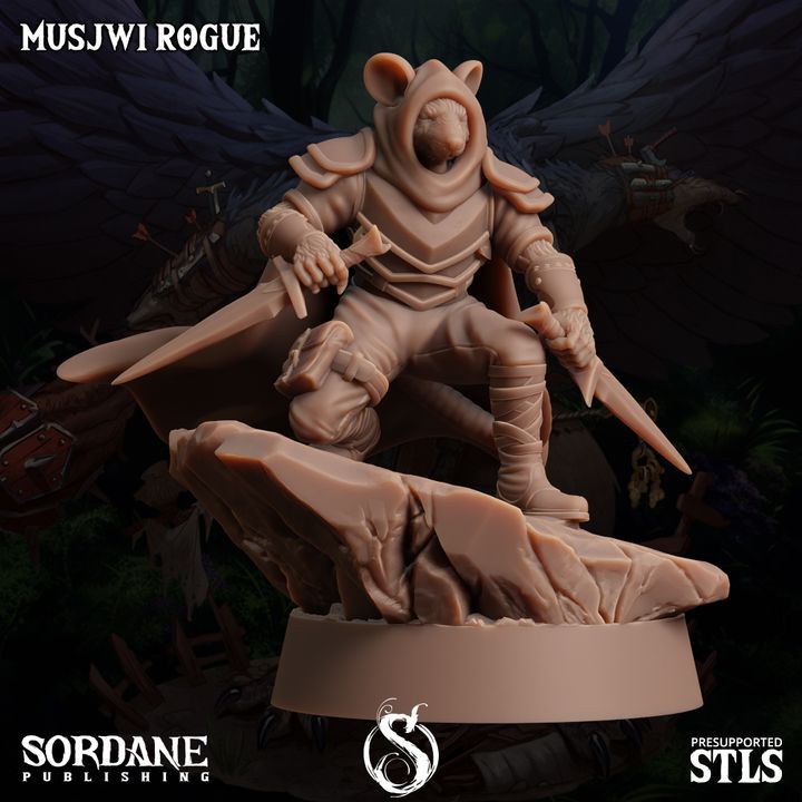 Musjwi Rogue Scout Assassin | Medium | Sordane Publishing | D&D DnD Pathfinder Miniature