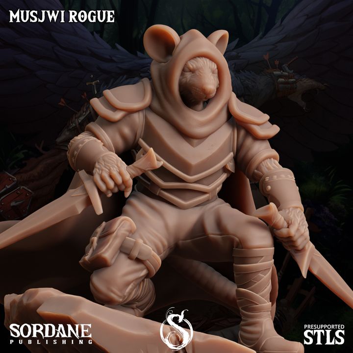 Musjwi Rogue Scout Assassin | Medium | Sordane Publishing | D&D DnD Pathfinder Miniature