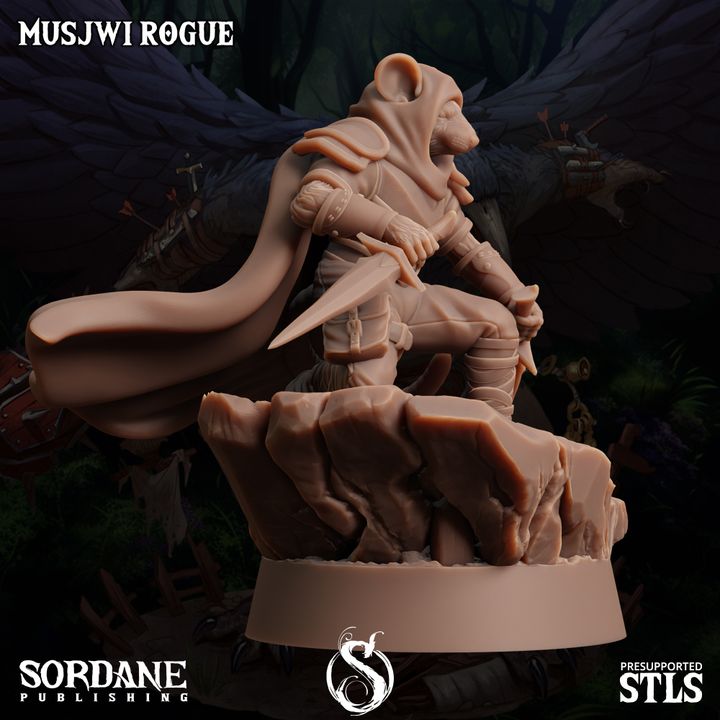 Musjwi Rogue Scout Assassin | Medium | Sordane Publishing | D&D DnD Pathfinder Miniature