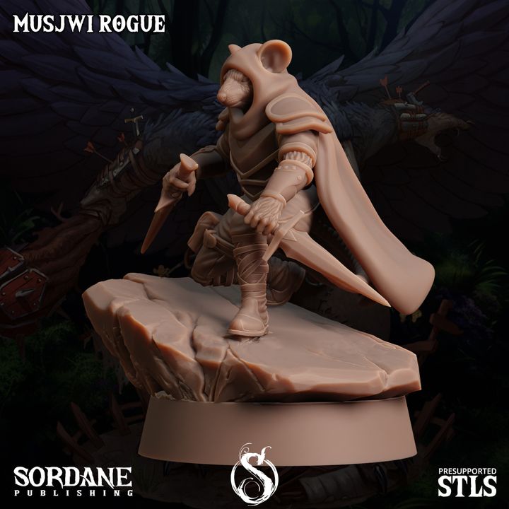 Musjwi Rogue Scout Assassin | Medium | Sordane Publishing | D&D DnD Pathfinder Miniature