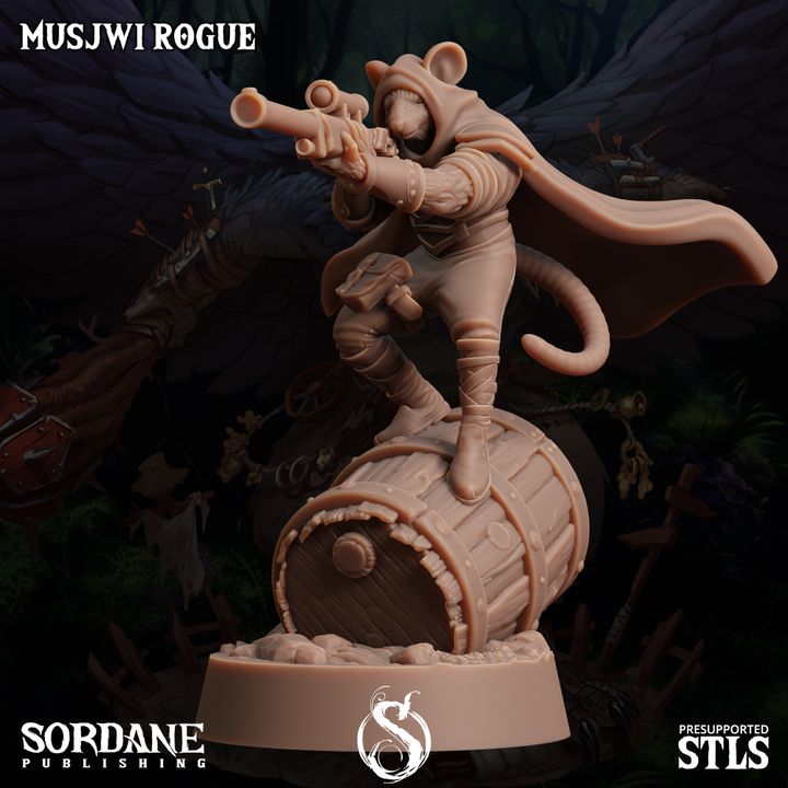 Musjwi Rogue Scout Assassin | Medium | Sordane Publishing | D&D DnD Pathfinder Miniature