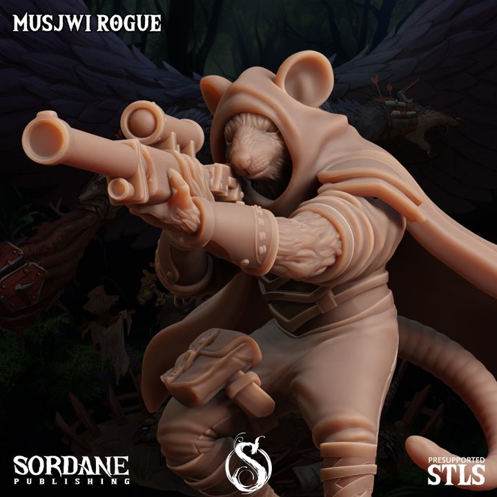 Musjwi Rogue Scout Assassin | Medium | Sordane Publishing | D&D DnD Pathfinder Miniature