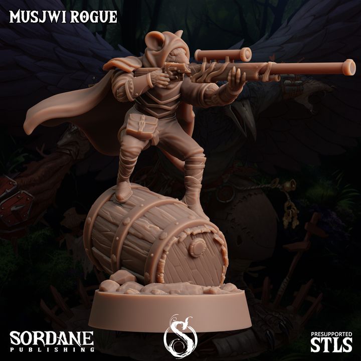 Musjwi Rogue Scout Assassin | Medium | Sordane Publishing | D&D DnD Pathfinder Miniature