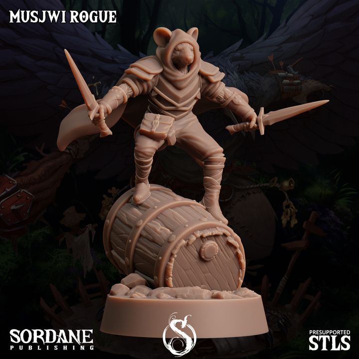 Musjwi Rogue Scout Assassin | Medium | Sordane Publishing | D&D DnD Pathfinder Miniature