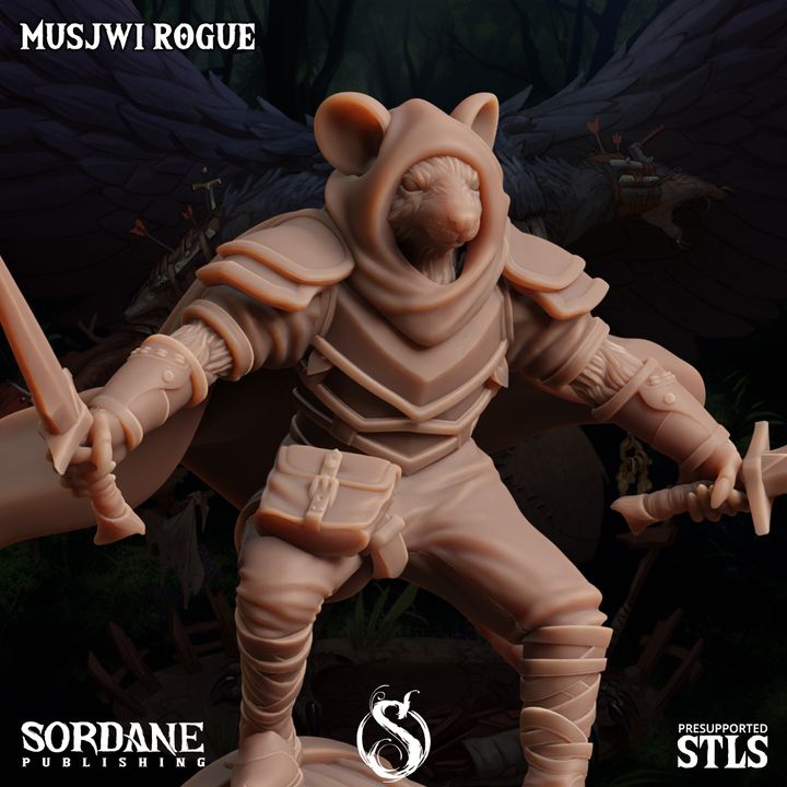 Musjwi Rogue Scout Assassin | Medium | Sordane Publishing | D&D DnD Pathfinder Miniature