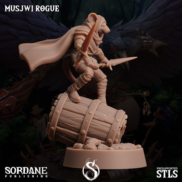 Musjwi Rogue Scout Assassin | Medium | Sordane Publishing | D&D DnD Pathfinder Miniature
