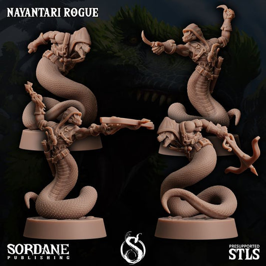 Nayantari Serpentine Rogue Miniature Medium | Sordane Publishing | D&D DnD Pathfinder Miniature
