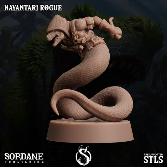 Nayantari Serpentine Rogue Miniature Medium | Sordane Publishing | D&D DnD Pathfinder Miniature