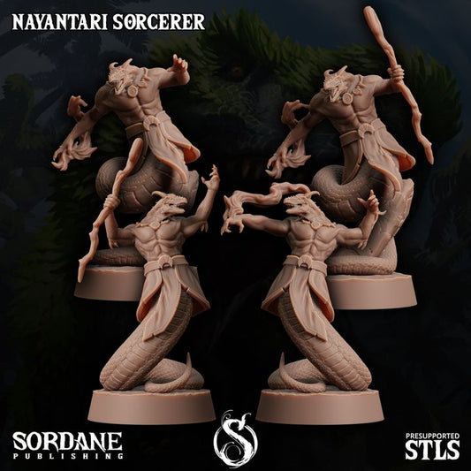 Yuan-ti Sorcerer Spellcaster Miniature | Medium | Sordane Publishing | D&D DnD Pathfinder Miniature
