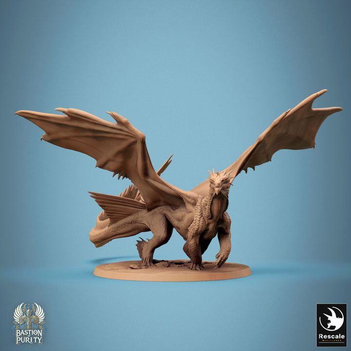 Dragon en bronze métallique - Marche (base de 100 mm)