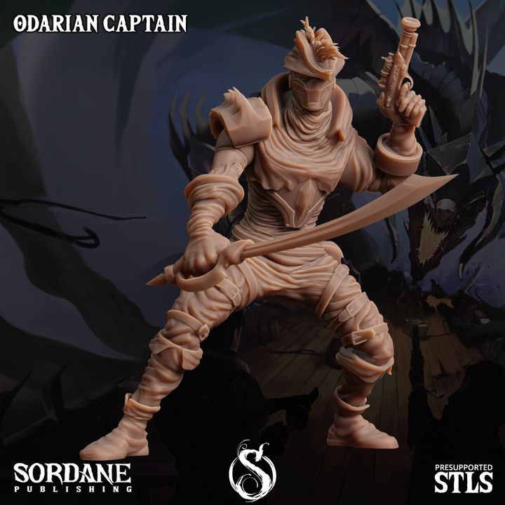 Odarian Captain - Commanding (25mm Base)