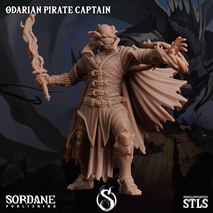Odarian Pirate Captain - Commanding (25mm Base)