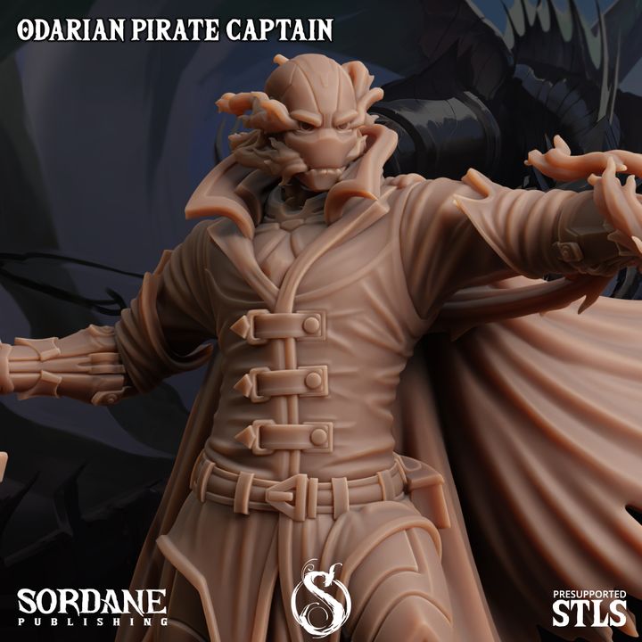 Odarian Pirate Captain - Commanding (25mm Base)