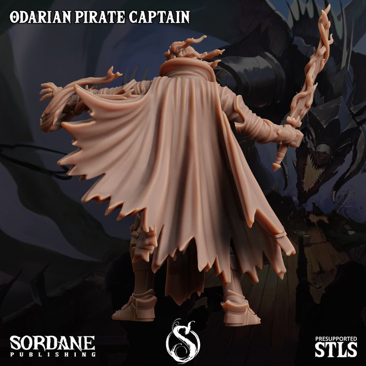 Odarian Pirate Captain - Commanding (25mm Base)