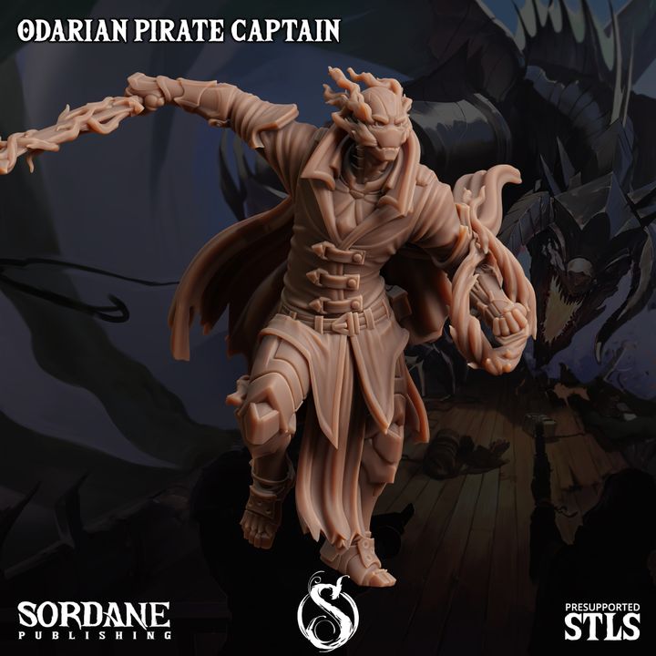 Odarian Pirate Captain - Commanding (25mm Base)