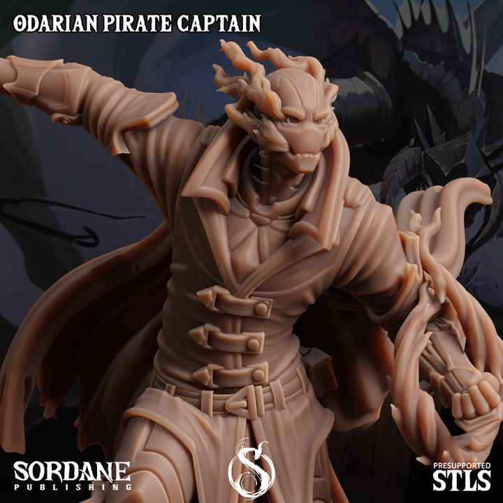 Odarian Pirate Captain - Commanding (25mm Base)