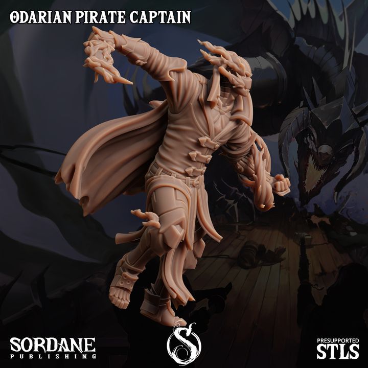 Odarian Pirate Captain - Commanding (25mm Base)