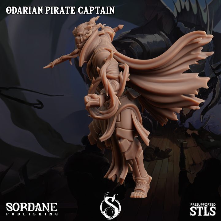 Odarian Pirate Captain - Commanding (25mm Base)