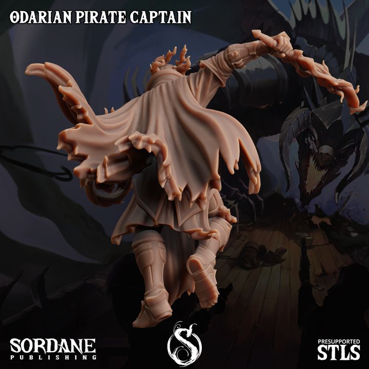 Odarian Pirate Captain - Commanding (25mm Base)
