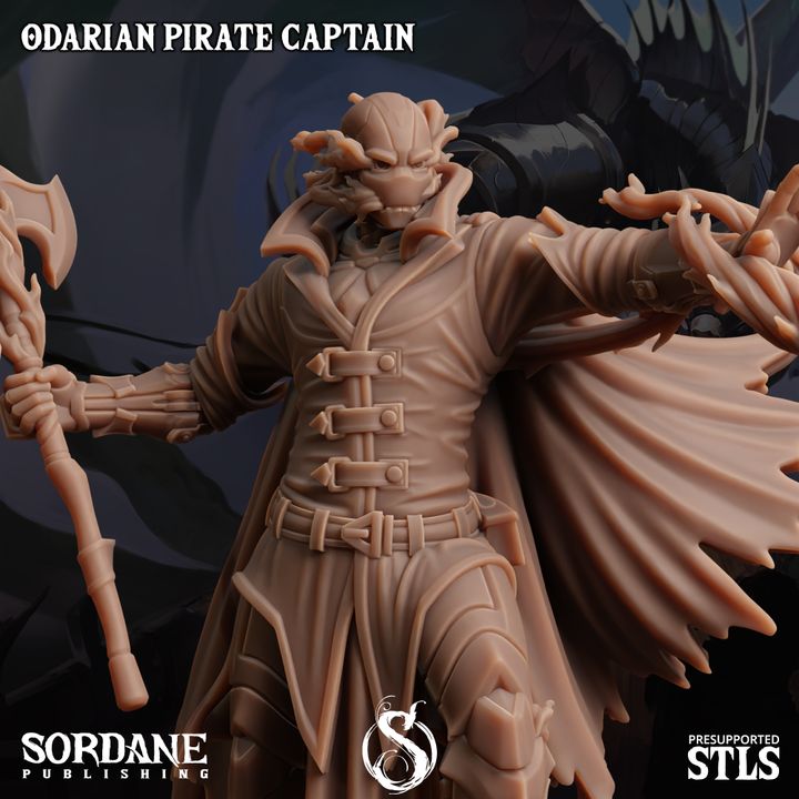 Odarian Pirate Captain - Commanding (25mm Base)