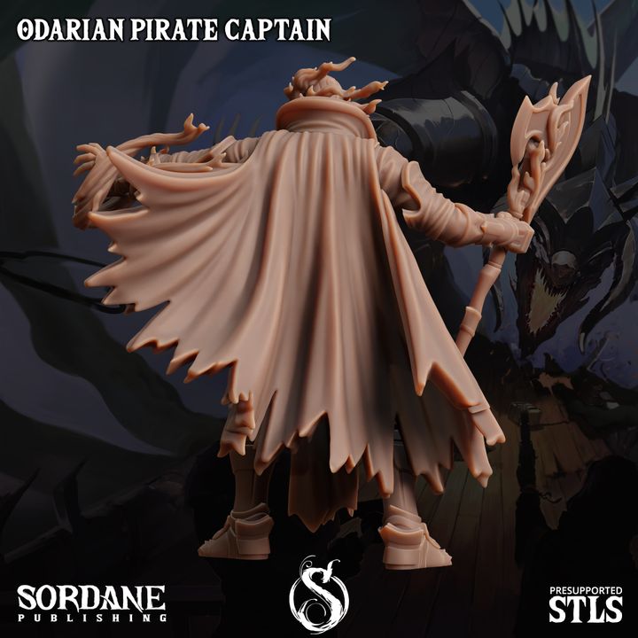Odarian Pirate Captain - Commanding (25mm Base)