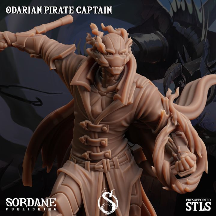 Odarian Pirate Captain - Commanding (25mm Base)