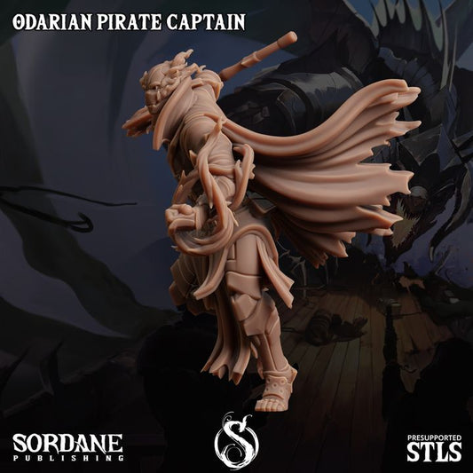 Odarian Pirate Captain - Commanding (25mm Base)