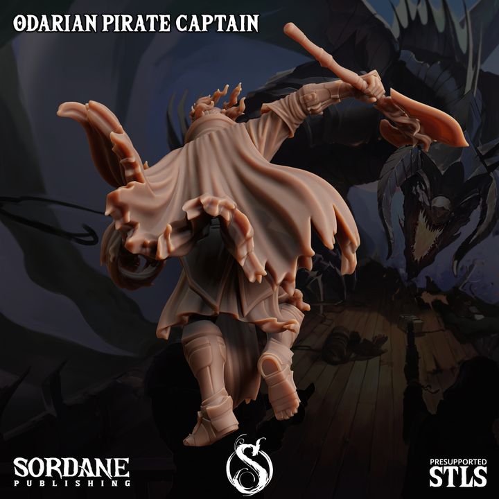 Odarian Pirate Captain - Commanding (25mm Base)