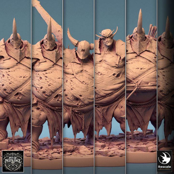 Collection Gnoll Executioner Demon Warrior | Large | Rescale Miniatures | D&D DnD Pathfinder Miniature