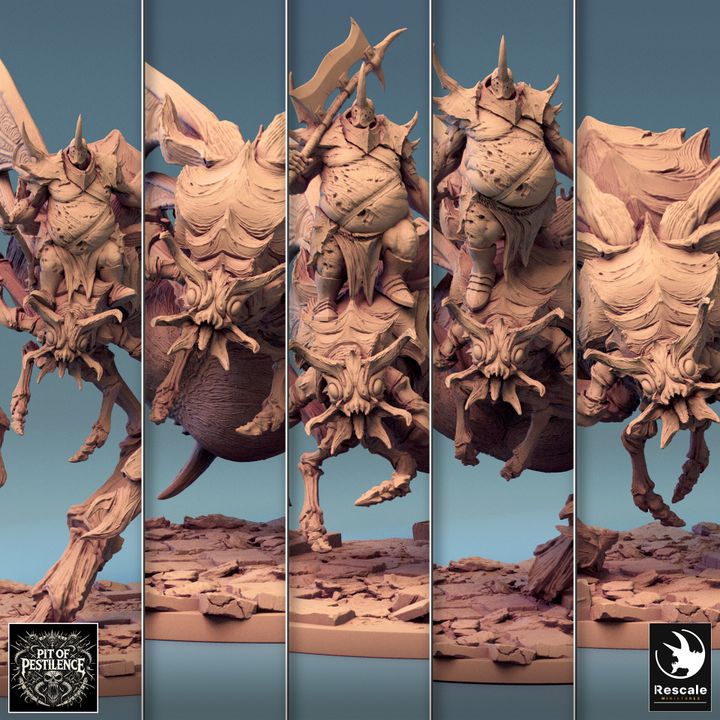 Collection Insectoid Beast Rider Monstrosities | Colossal | Rescale Miniatures | D&D DnD Pathfinder Miniature