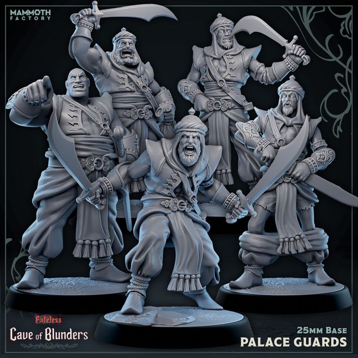 Palace Guard Fighter Humanoids Minis | Medium | Mammoth Factory | D&D DnD Pathfinder Miniature