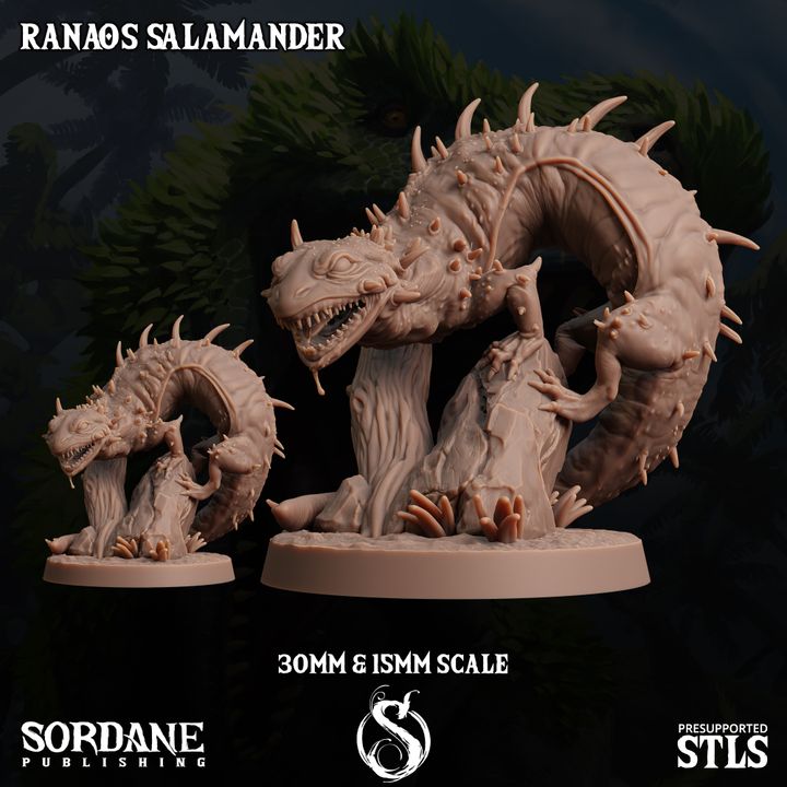 Ranaos Salamander - Coiled (30mm Base)