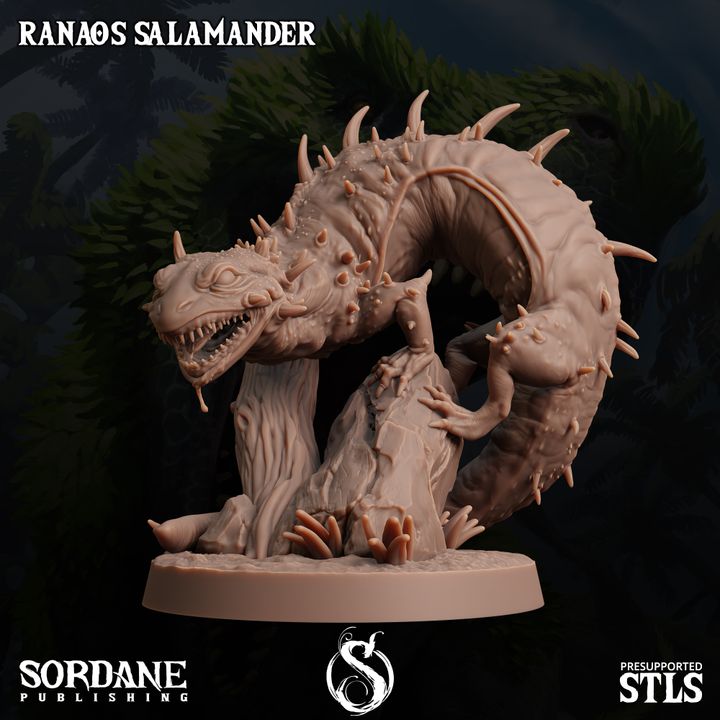 Ranaos Salamander - Coiled (30mm Base)