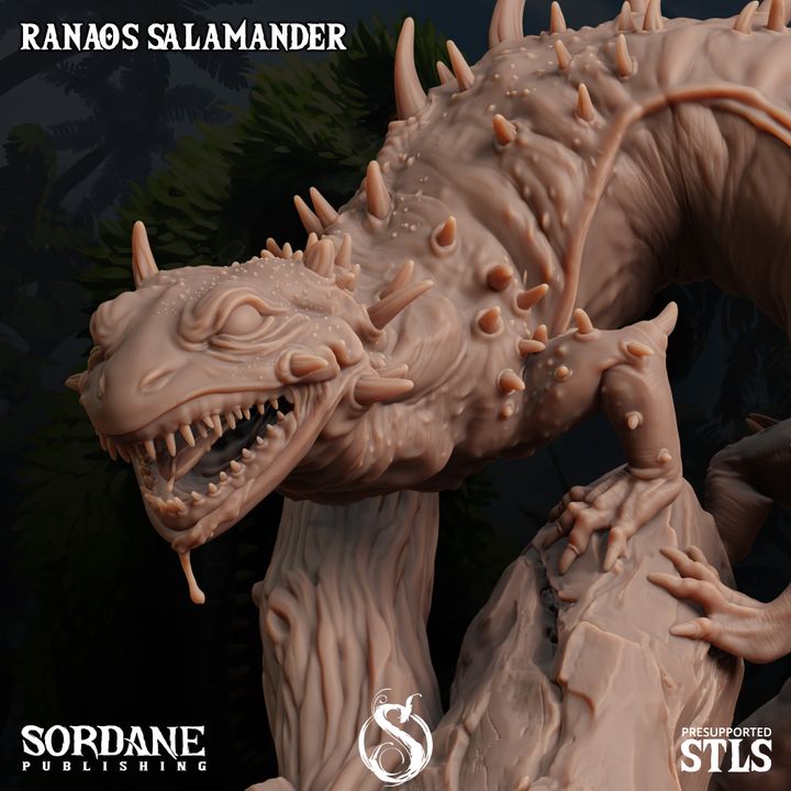 Ranaos Salamander - Coiled (30mm Base)